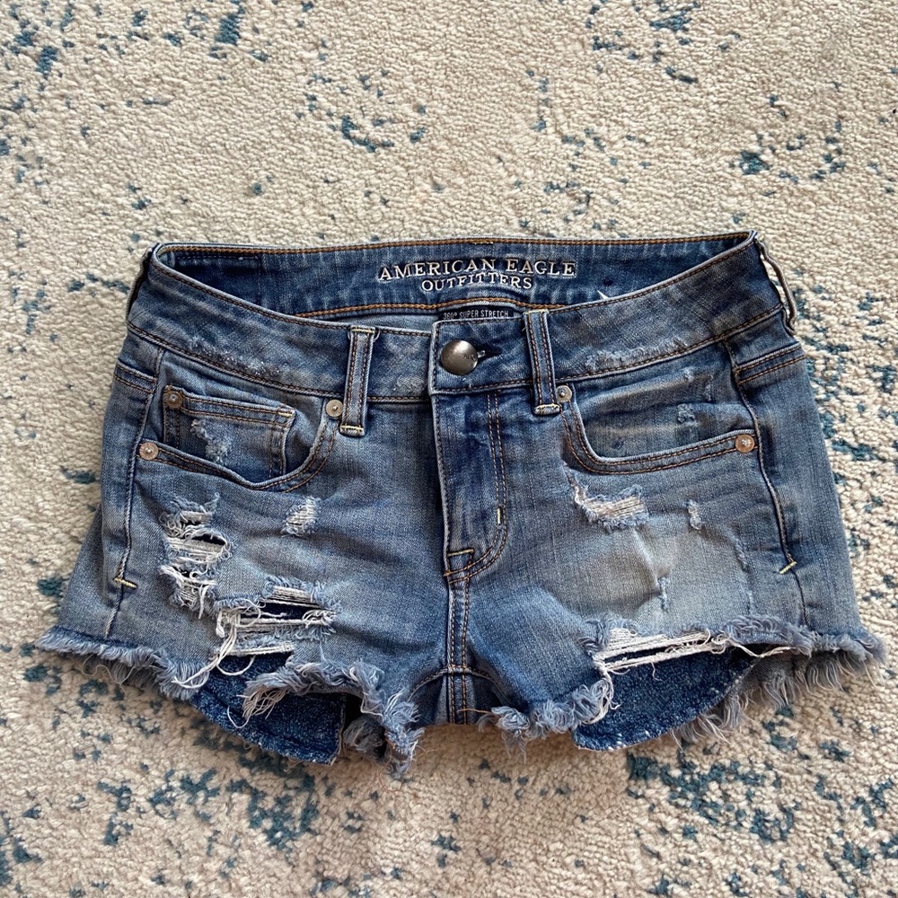 American eagle 360 super stretch shortie short